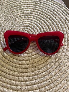 Vintage Red Cat-Eye Sunglasses